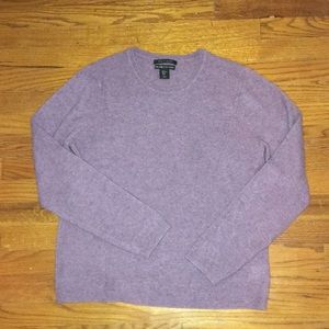Tahari purple heather cashmere sweater.